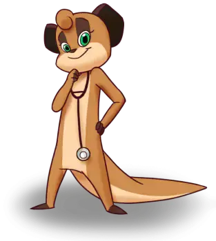 A Meerkat Wearing Stethoscope