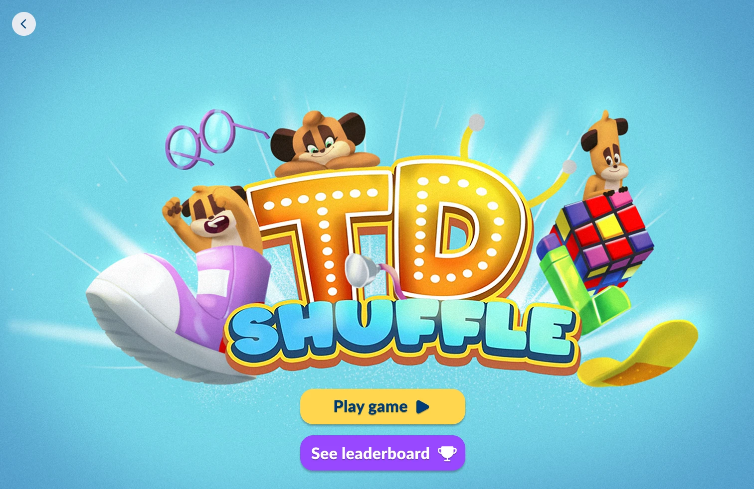 Screenshot of the Tiny Docs app showing the TD Shuffle game